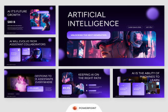 Artificial Intelligent Dark  PowerPoint Template